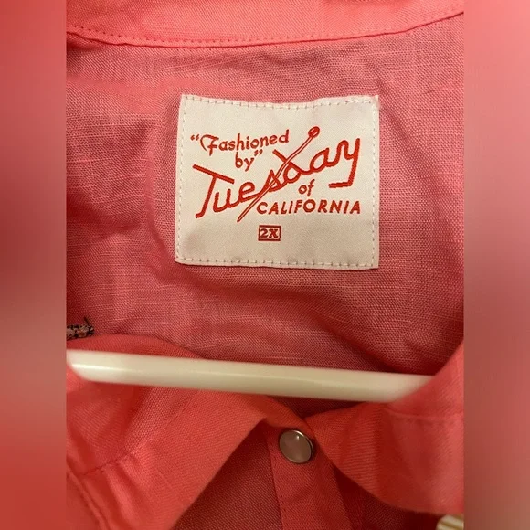 TUESDAY OF CALIFORNIA Corral Dress Love Stoned NWT 2X - Picture 5 of 7